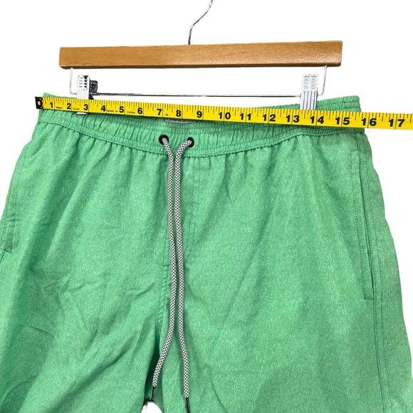 Maamgic Swim Trunks Mens Green Polyester Stretch Swimsuit 6.5" Size L - Picture 6 of 13